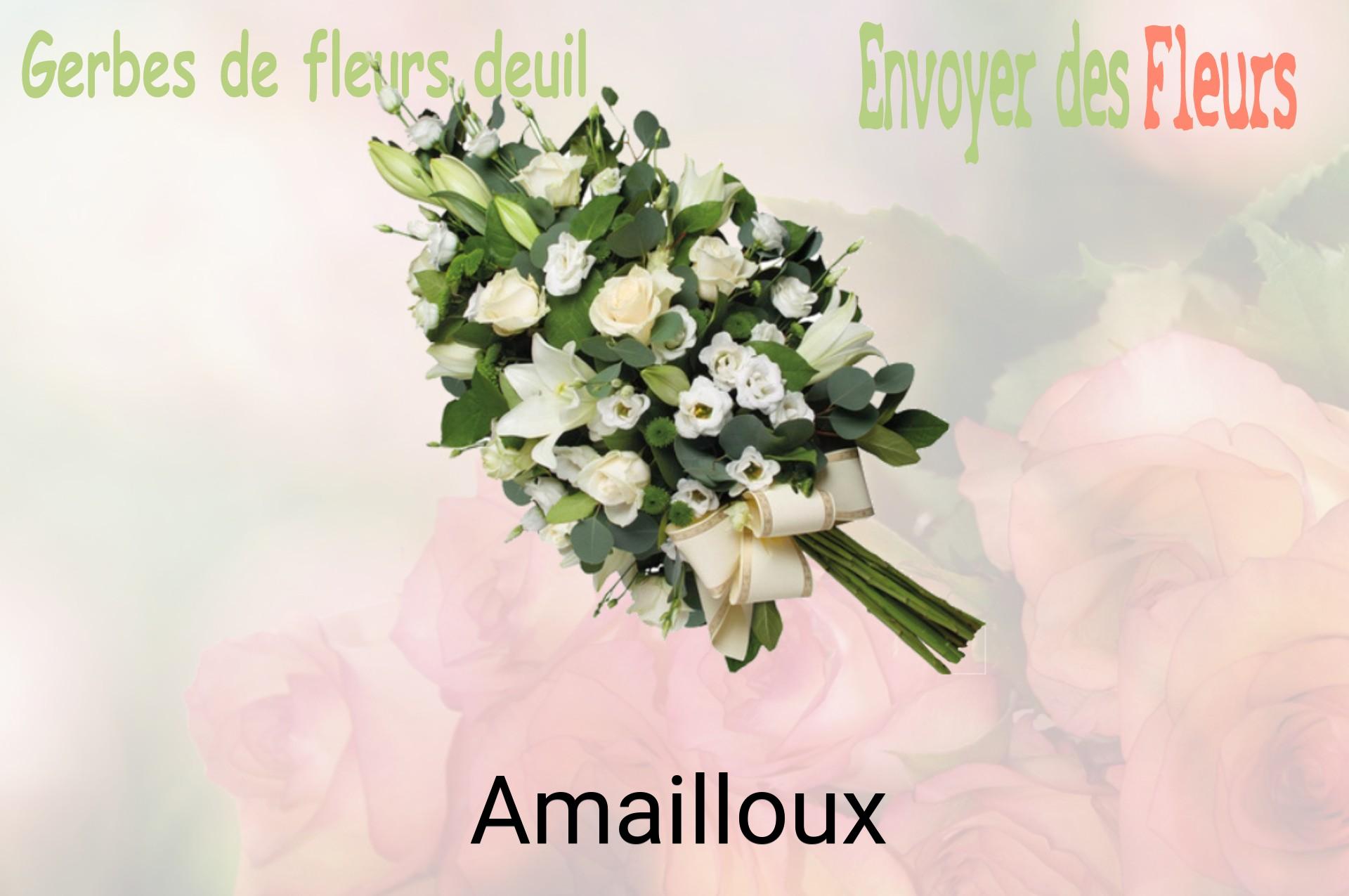 Gerbe de fleurs de deuil livrée à Amailloux